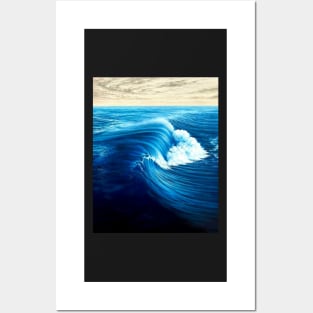 Majestic ocean waves painting Posters and Art